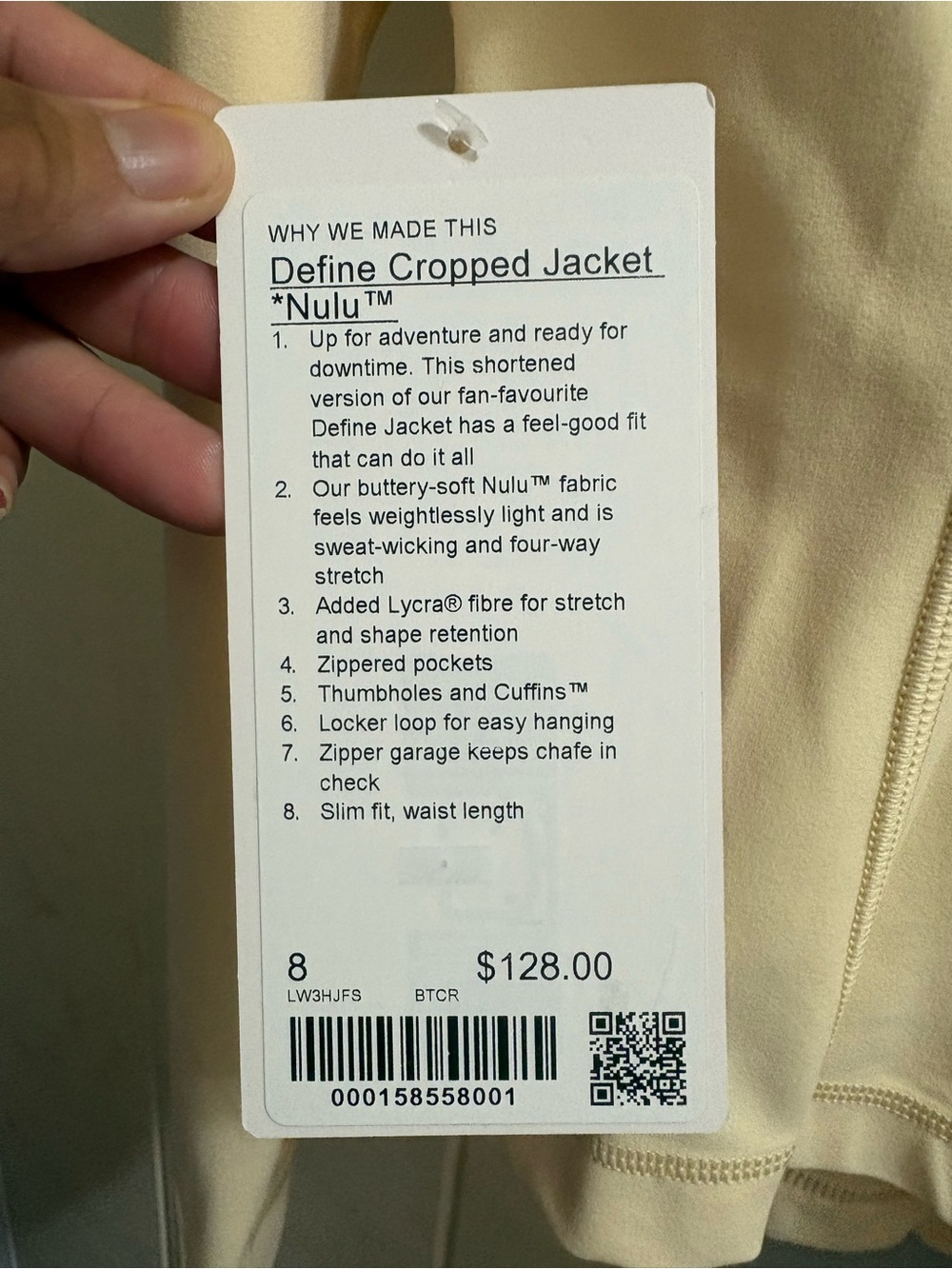 NWT Lululemon Define Cropped Jacket Nulu - Picture 5 of 5